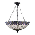 Lampada a soffitto Tiffany invertita grande Hutchinson