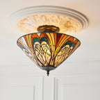 Lampada da soffitto semi flush Tiffany Hector Medium