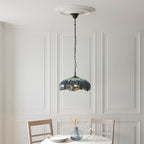 Luce da soffitto Tiffany Media Libellula Blu - Attacco per 1 Lampadina