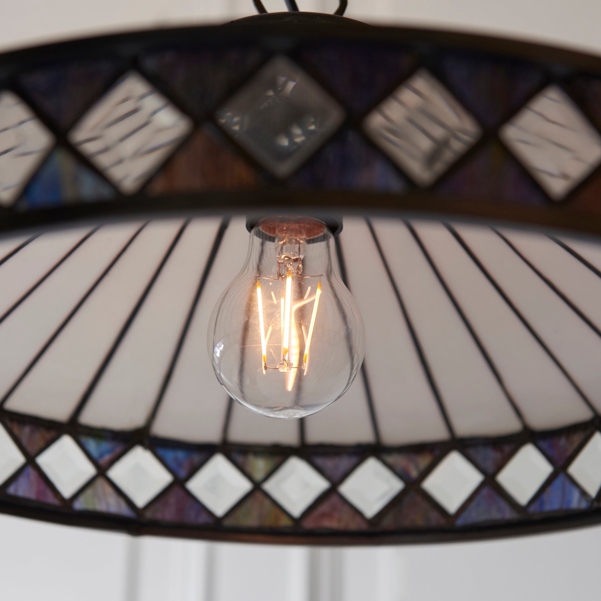 Fargo Media Lampada da Soffitto Tiffany 1 Portalampada