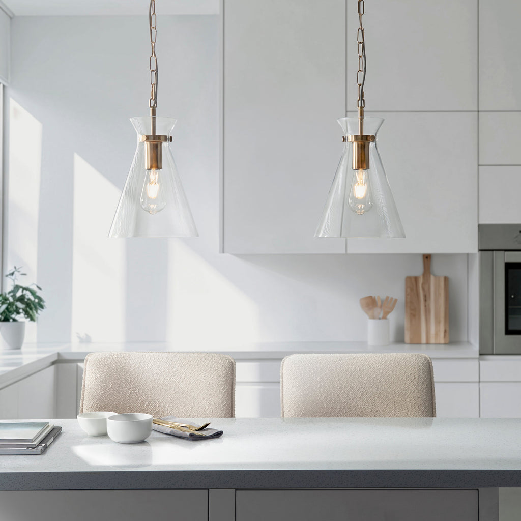 Lampadario in Ottone Harlow