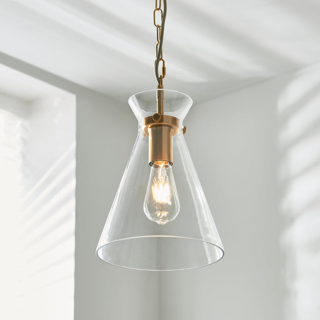 Lampadario in Ottone Harlow
