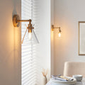 Lampada da Parete Regolabile in Ottone Harlow di Endon Lighting