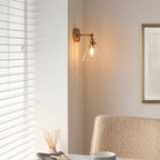 Lampada da Parete Regolabile in Ottone Harlow di Endon Lighting