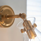 Lampada da Parete Regolabile in Ottone Harlow di Endon Lighting