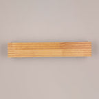 Specchio da trucco LED rettangolare tradizionale giapponese a strisce in legno da parete per camera da letto