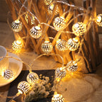 Luci a Stringa Solari Palloni Marocchini Colorati LED Luci di Natale Decorazione Esterno Luci a Stringa