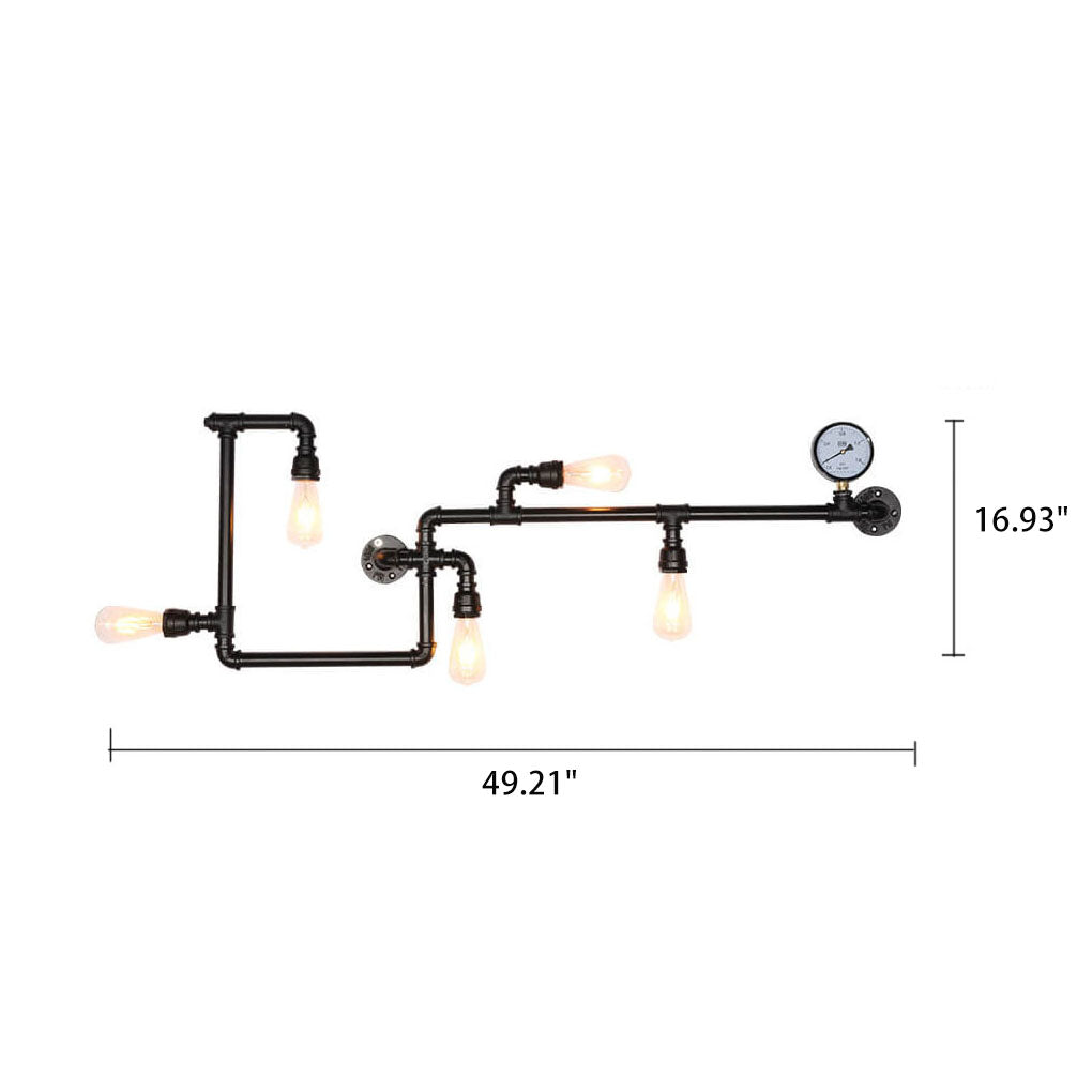Lampada da Parete a 5 Luci Industrial Maze
