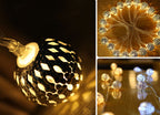 Luci a Stringa Solari Palloni Marocchini Colorati LED Luci di Natale Decorazione Esterno Luci a Stringa