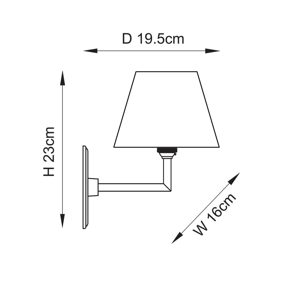 Lampada da Parete in Ottone Patinato Dahlia Angle con Paralume in Edera Bianca da 16 cm