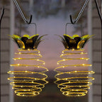 Lanterna in Ferro a Forma di Ananas Solare LED con Filo di Rame per Esterni, Impermeabile, Luci Decorative da Giardino Appese