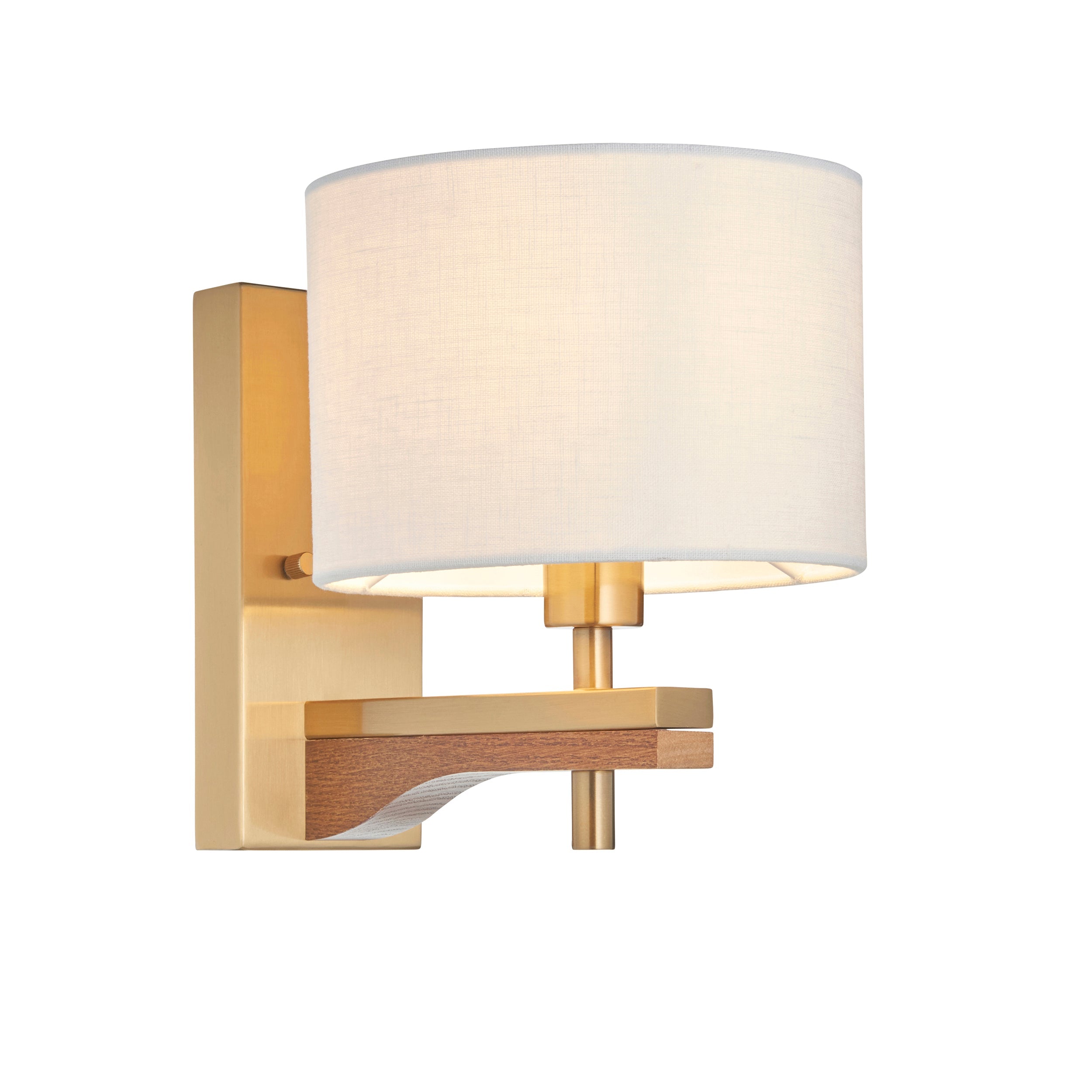 Applique da Parete in Legno Massello e Ottone Heathcliff