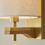 Applique da Parete in Legno Massello e Ottone Heathcliff