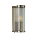 Ridgeton Lampada da Parete in Ottone Antico con Ombra in Vetro Striato
