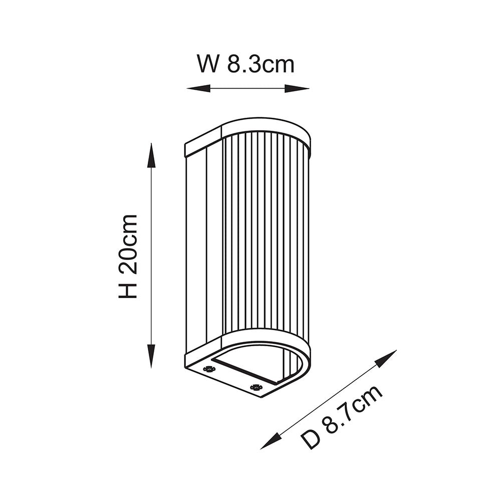 Ridgeton Lampada da Parete in Ottone Antico con Ombra in Vetro Striato