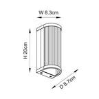 Ridgeton Lampada da Parete in Ottone Antico con Ombra in Vetro Striato