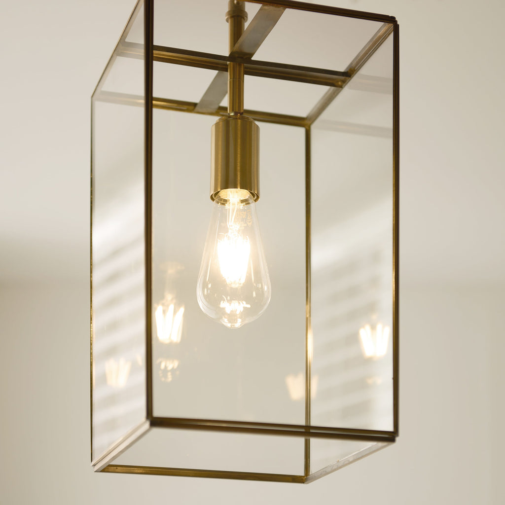 Lampadario Hammond Grand in Ottone e Vetro