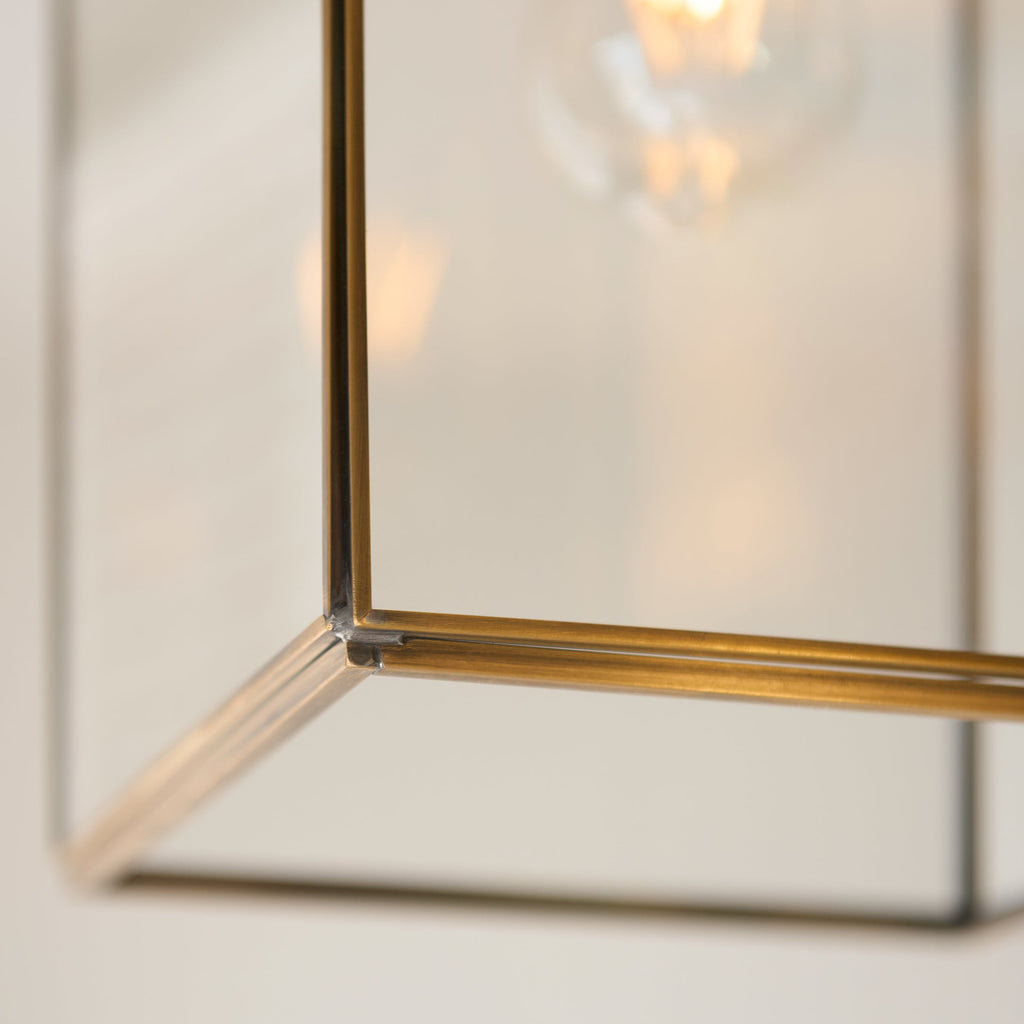 Lampadario Hammond Grand in Ottone e Vetro