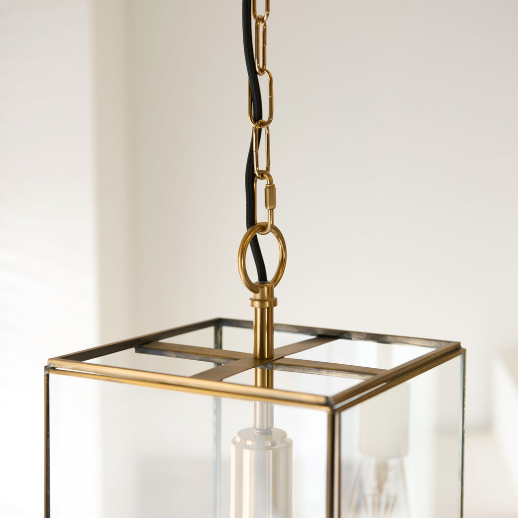 Lampadario Hammond Grand in Ottone e Vetro