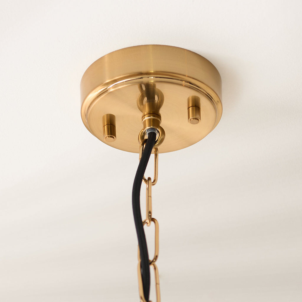 Lampadario Hammond Grand in Ottone e Vetro