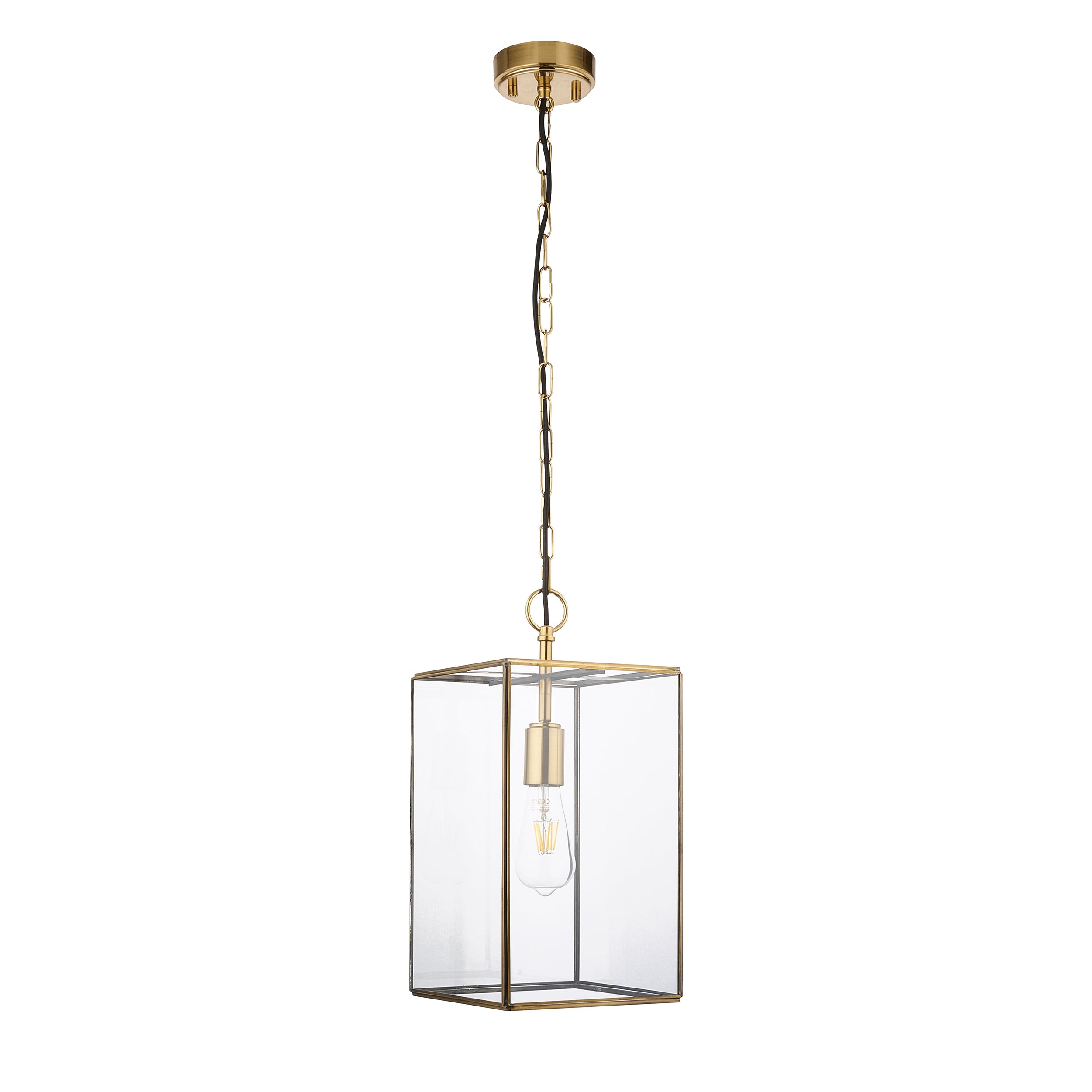 Lampadario Hammond Grand in Ottone e Vetro