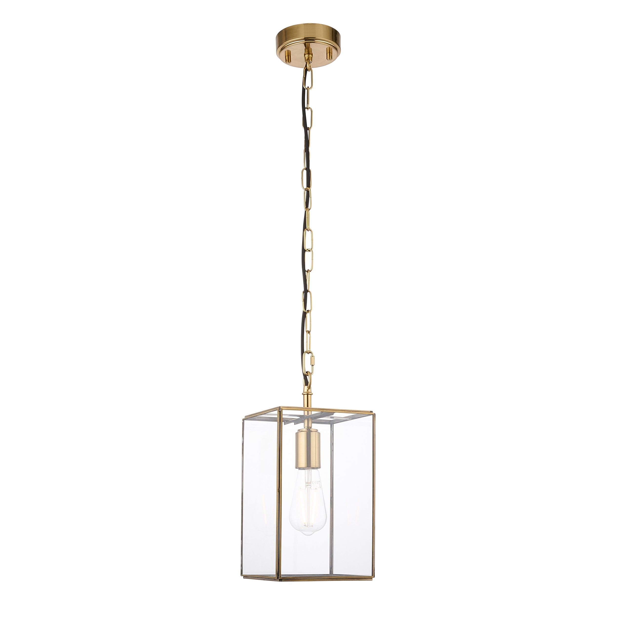 Pendente in Ottone e Vetro Hammond