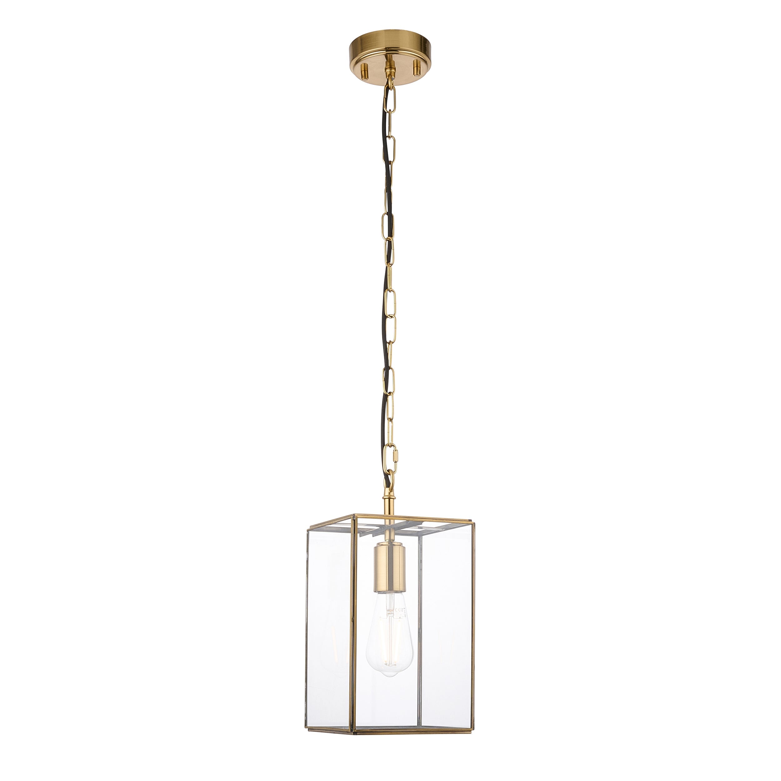 Pendente in Ottone e Vetro Hammond