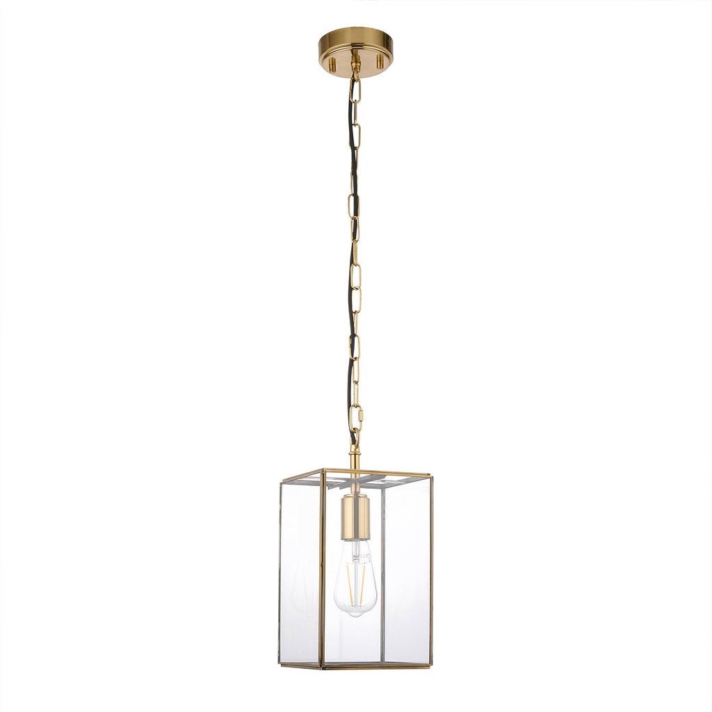 Pendente in Ottone e Vetro Hammond