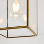 Lampada da soffitto a pannello in ottone e vetro Hammond