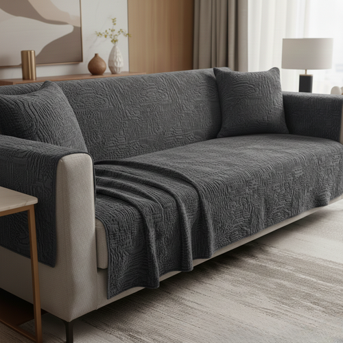 Copertura per Divano Texturizzata di Lusso Stile Interni Elegante