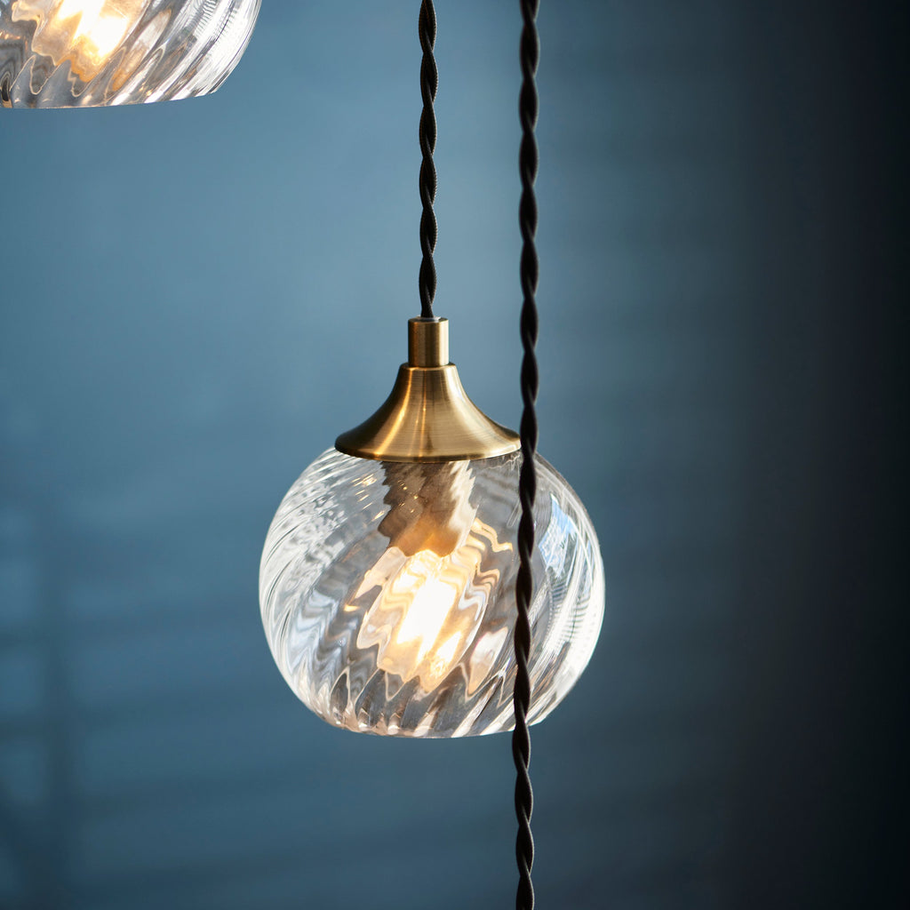 Lampadario a Cascata Allegra 5 Luci in Ottone
