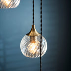 Lampadario a Cascata Allegra 5 Luci in Ottone