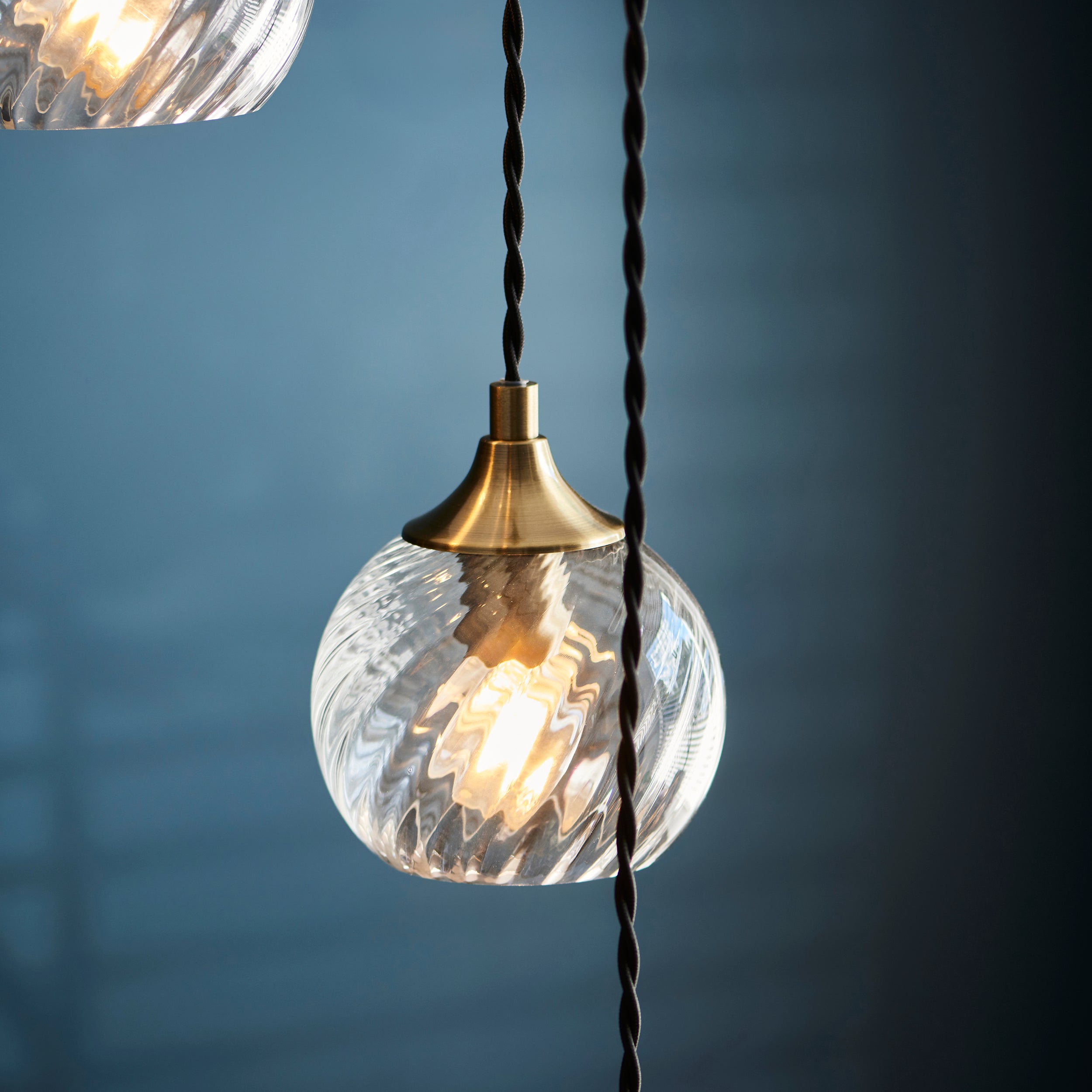 Lampadario a Cascata Allegra 5 Luci in Ottone