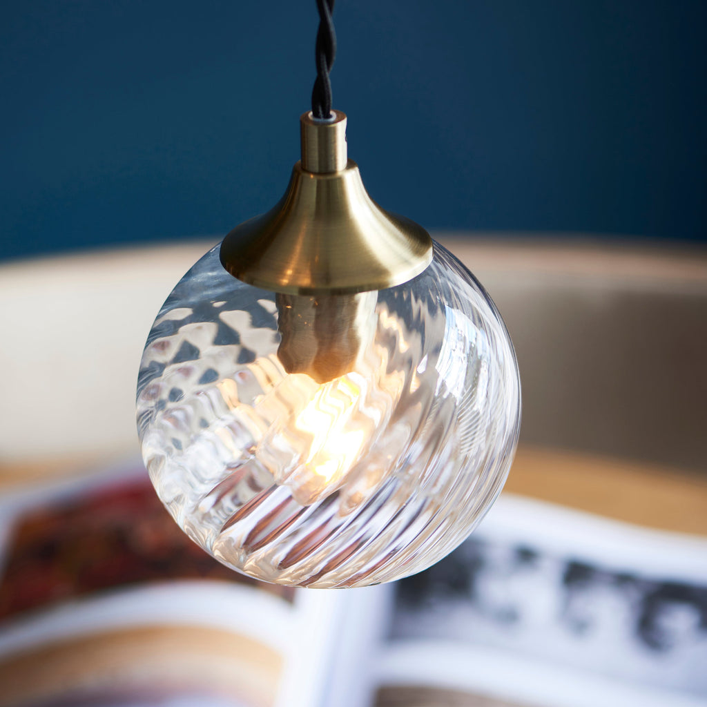 Lampadario a Cascata Allegra 5 Luci in Ottone