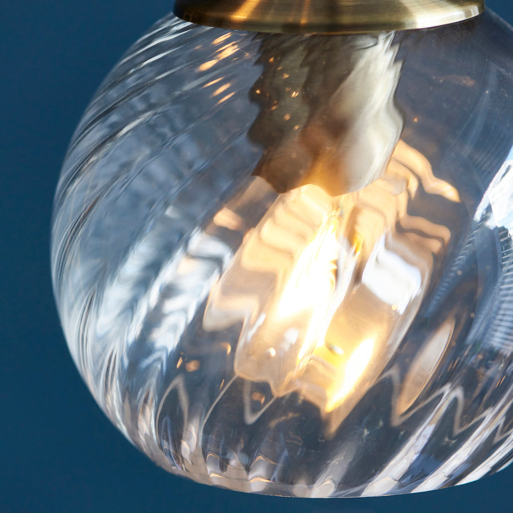 Lampadario a Cascata Allegra 5 Luci in Ottone