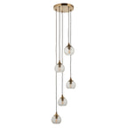 Lampadario a Cascata Allegra 5 Luci in Ottone