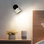 Lampada da parete LED rotonda in alluminio pieghevole e rotante minimalista moderna per soggiorno e camera da letto