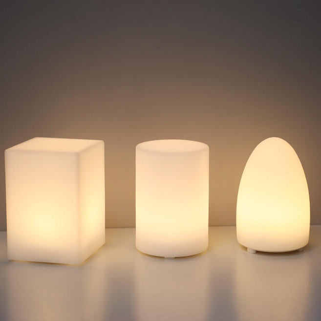 Lampada da tavolo decorativa a luce notturna con telecomando in geometria creativa PE