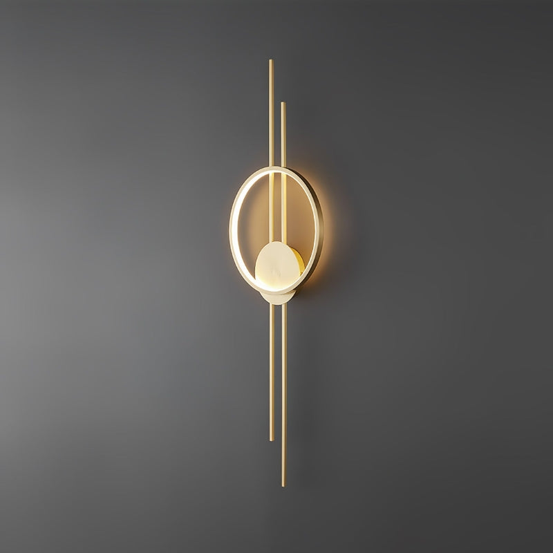 HaloLine – Lampada da parete geometrica con sfera centrale