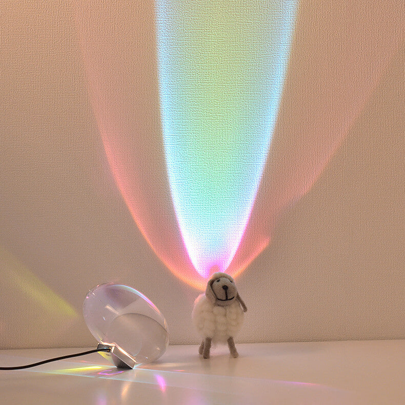 Lampada da Tavolo LED a Proiezione Creativa con Occhio d'Angelo in Cristallo