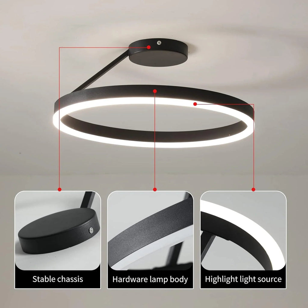 Lampada da Soffitto Rotonda Moderna in Acrilico