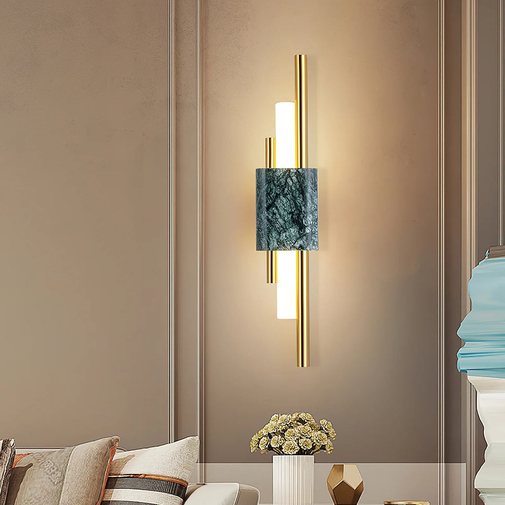 Applique da Parete in Marmo con Barre Cilindriche Classiche