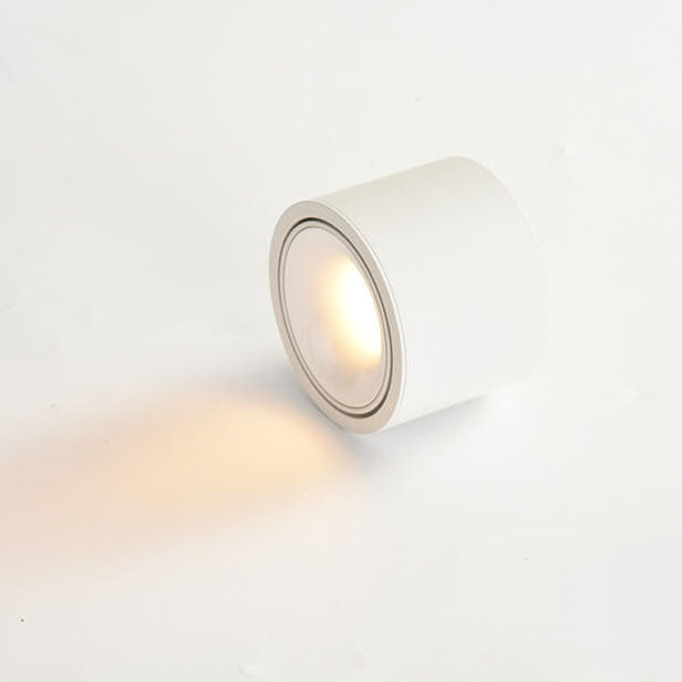Faretto rotondo in alluminio minimalista moderno, regolabile, a LED, montato a soffitto per soggiorno