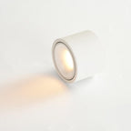 Faretto rotondo in alluminio minimalista moderno, regolabile, a LED, montato a soffitto per soggiorno