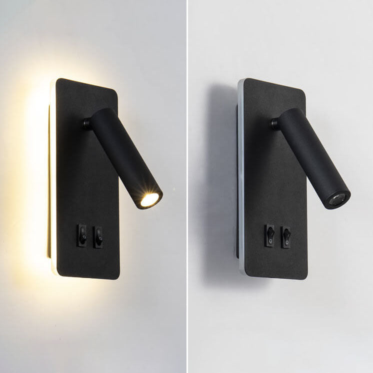 Faretto quadrato nordico contemporaneo in ferro, orientabile, lampada da parete LED per soggiorno e camera da letto