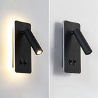 Faretto quadrato nordico contemporaneo in ferro, orientabile, lampada da parete LED per soggiorno e camera da letto