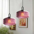 Mireta - Lampada a Sospensione in Vetro Colorato Retro
