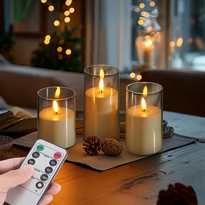 Candele Senza Fiamma Deluxe – Set di 3