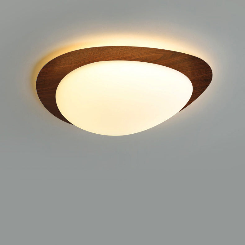Lampada da soffitto a LED in ferro acrilico a forma di ciottolo scandinavo contemporaneo per camera da letto
