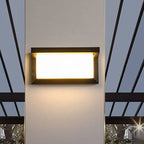 Lampada da Parete Moderna Rettangolare LED con Sensore da Esterno Impermeabile